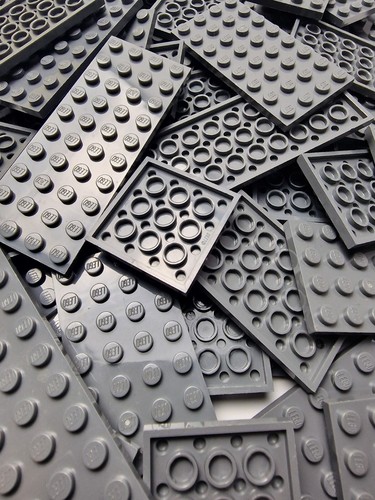 Lego dark grey plates - dark,