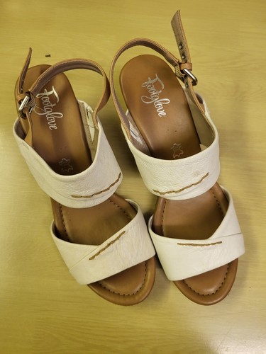 Ladies white leather mid - m&s,