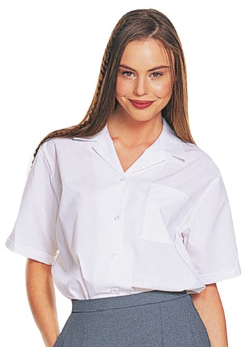 Ladies open neck blouse with - ladies,