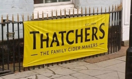 Thatchers cider banner - thatchers, flag