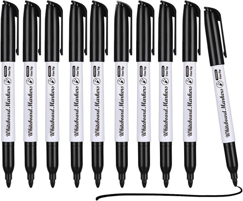 Yedtreg black whiteboard pens - black,