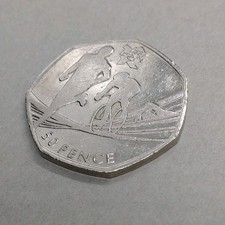  2011 -50p Fifty Pence - Triathlon - Olympic Coin – Circulated,London Games*T5