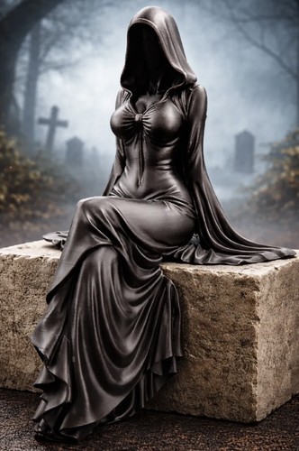 Grim reaper female - female, statue