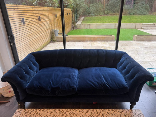 Sofa com blue velvet - blue,