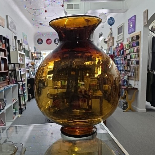 Tall amber glass - tall, terrarium