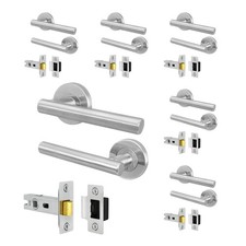 Satin Nickel Door Handle Latch
