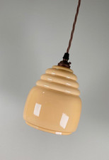Vintage Art Deco Beehive Glass Lamp Shade Ceiling Light Pendant