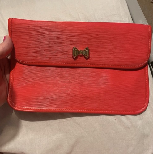 Ted baker red leather clutch - ted,
