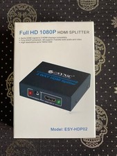 eSYNiC -ESY-HDP02 Full HD 1080P 2 Way HDMI Splitter, 