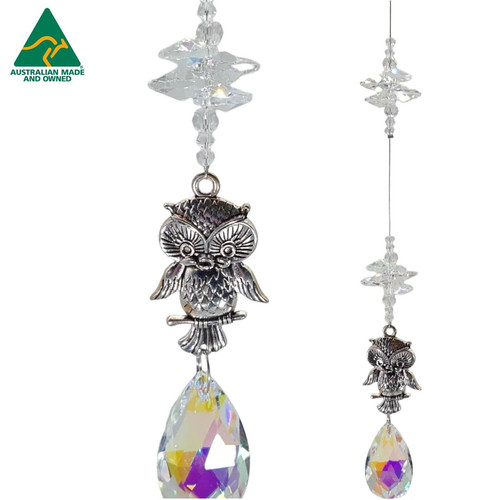 Silver crystal suncatcher - silver,