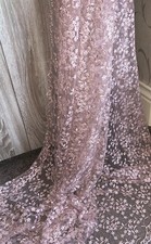 1 YARD DUSTY PINK EMBROIDERED