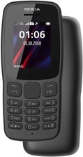 New Nokia 106 - Unlocked Mobile Phone Dual Sim, Basic Black- Free Shipping