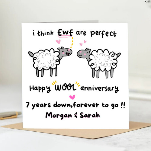 Funny 7th wool anniversary - funny,