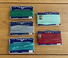 Vintage Creschene Bias Binding Tape | Mix Of Colours And Lengths Greens 