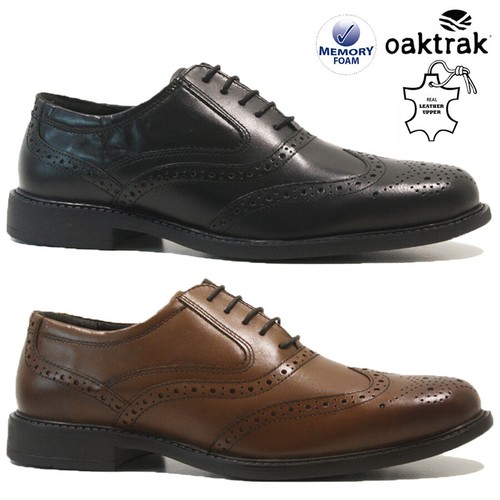 Mens leather brogues smart - mens,