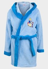 Fireman Sam Dressing Gown Hooded Blue Bath Robe Soft Fleece Age 7 To 8 Years