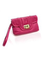 Small Clutch Bag Fuschia Pink with Wrist Strap Ex Dorothy Perkins Handbag