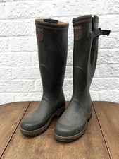 Aigle Parcours 2  Neoprene Wellingtons Size 37 (UK 4)  Dark Green Actigrip boots
