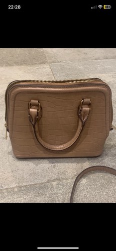 Zara nude faux - leather, handbag