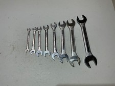 S-K tools 8 pc alloy open end wrench set 1/4" to 1" made in USA