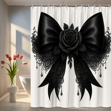 Elegant Black Rose Lace Shower