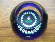 Caithness Glass Miniature Scots Thistle Paperweight