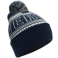 Liverpool Style Bobble Hat Outline Navy White Grey | Adult Size