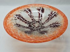 Vintage WMF Ikora Germany 10" Art Deco Glass Bowl By Carl Wiedmann Late 1920s