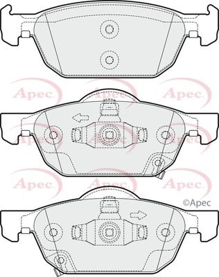 Apec front brake pad - apec, for