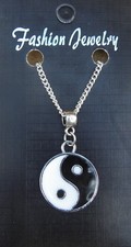 Yin Yang Pendant Necklace 18"