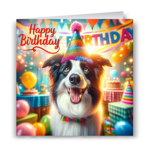 Dog birthday cards party - cards,