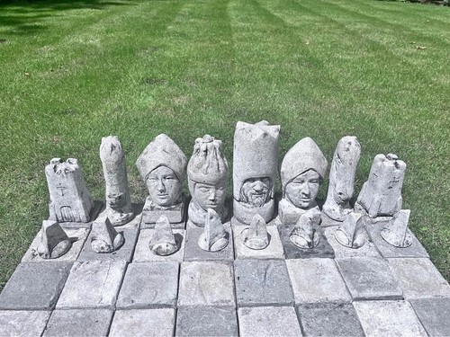 Vintage solid stone garden