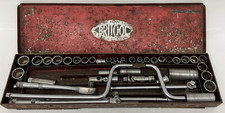 Britool Vintage Socket Set 3/8" Drive in Metal Case England | FAST SHIPPING