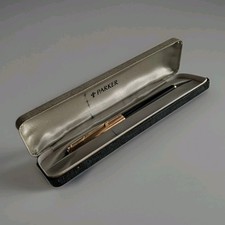 Parker 61 Fountain Pen Rolled Gold Cap 14k Solid Gold Nib In Very Good Condition