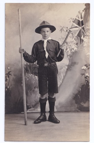 Postcard boy scout uniform - postcard:,