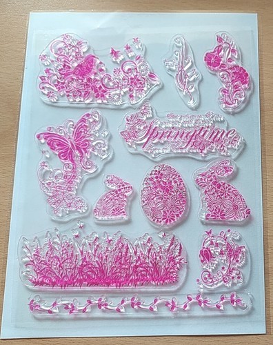 Springtime clear stamp set - set,