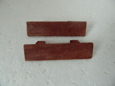 (A4.22) 1/12th DOLLS HOUSE HANDMADE X 2  STAINED( Mahogany) WOODEN  SHELVES