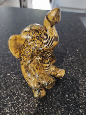 COLLAGE ORNAMENT of ELEPHANT approx 7" in height