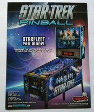 Stern Star Trek Starfleet Pro Pinball FLYER 2013 Original Art Print Sheet Sci-Fi