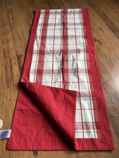 Laura Ashley Red KINN ROSS CHECK Lined Table Runner 245 x 50cm Brand New