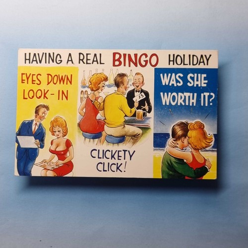 Comic postcard 1969 bingo - comic,