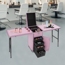 Portable manicure table pink - manicure,