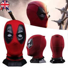 Deadpool 3 Mask Wade Wilson Mens Cosplay Prop Red Mask Halloween High Quality UK