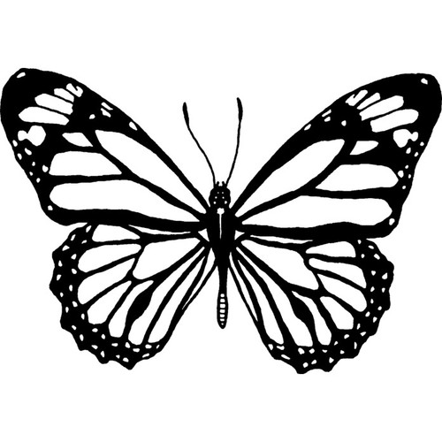 Butterfly unmounted rubber - 'butterfly',