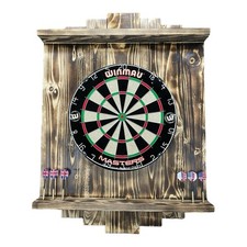 Handmade Rustic Dartboard Surround Wooden Dart Board Man Cave Garage