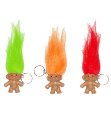 24x RETRO MINI TROLL KEYRING