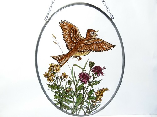 Vintage bird scene transfer - vintage,