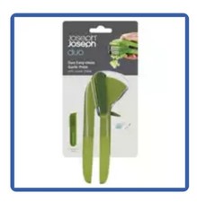 Joseph Joseph - Duo - Easy Clean Garlic Press with Wiper Blade - Green