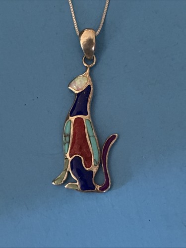 Egyptian cat pendant - pendant, 925