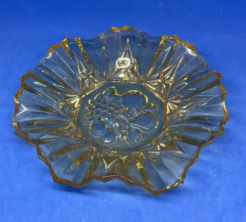 Vintage depression glass topaz - vintage,